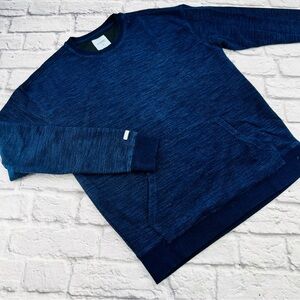 RVCA Hi-Grade Mens Sweater Small Navy Blue Crew Neck Long sleeve Textured